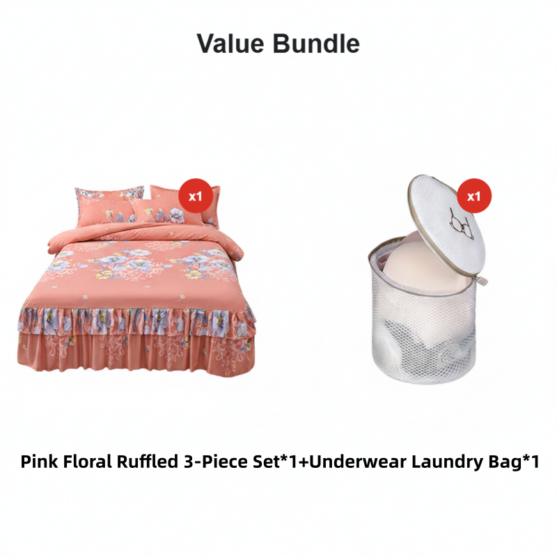 ⏳Limited-time 50% off⏰3-Piece Ruffled Bed Skirt Set🛏️