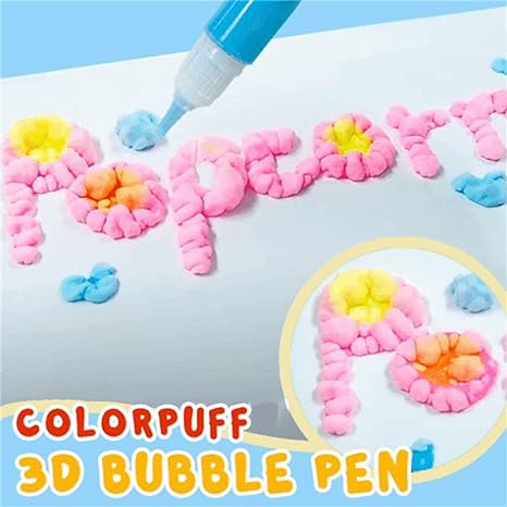 ⏳Time-Limited Special⏰Magic Pen – Draw 3D with one stroke!🎄 DIY Bubble Popcorn Drawing Pens