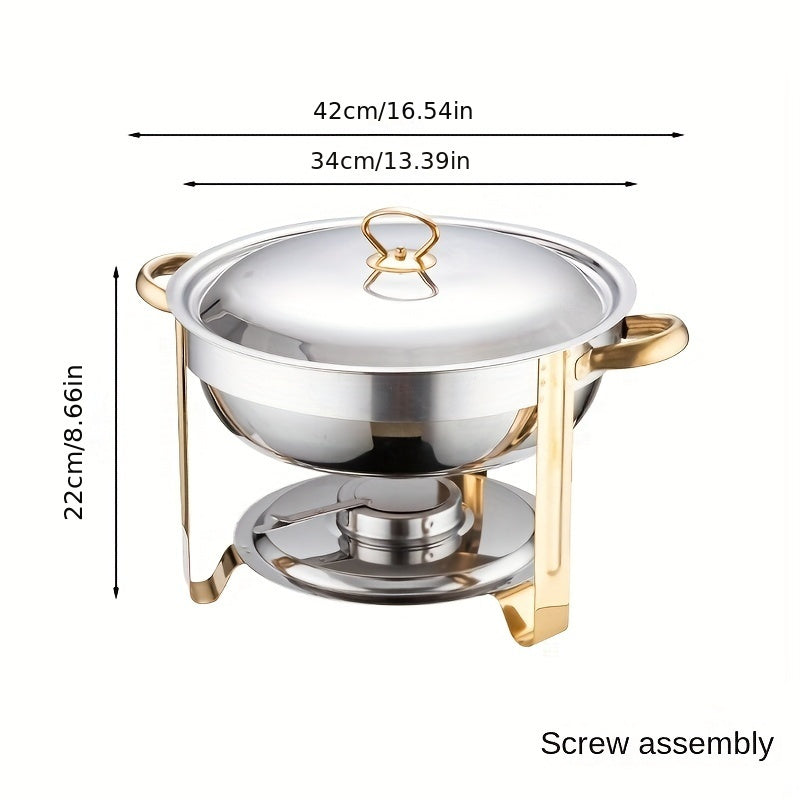 🔥 69% OFF NOW! 🎄 Stainless Steel Chafing Dish Buffet Set - Even Heat & Durable, Perfect for Holiday Gatherings and Parties ✨