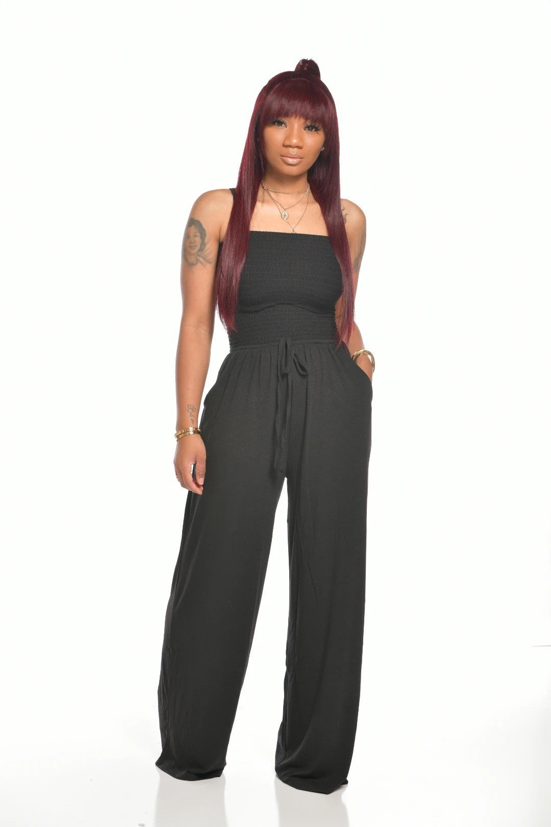 🎁The fashion trend of 2023 continues to hit in 2024💖The latest off-shoulder waist jumpsuit💖