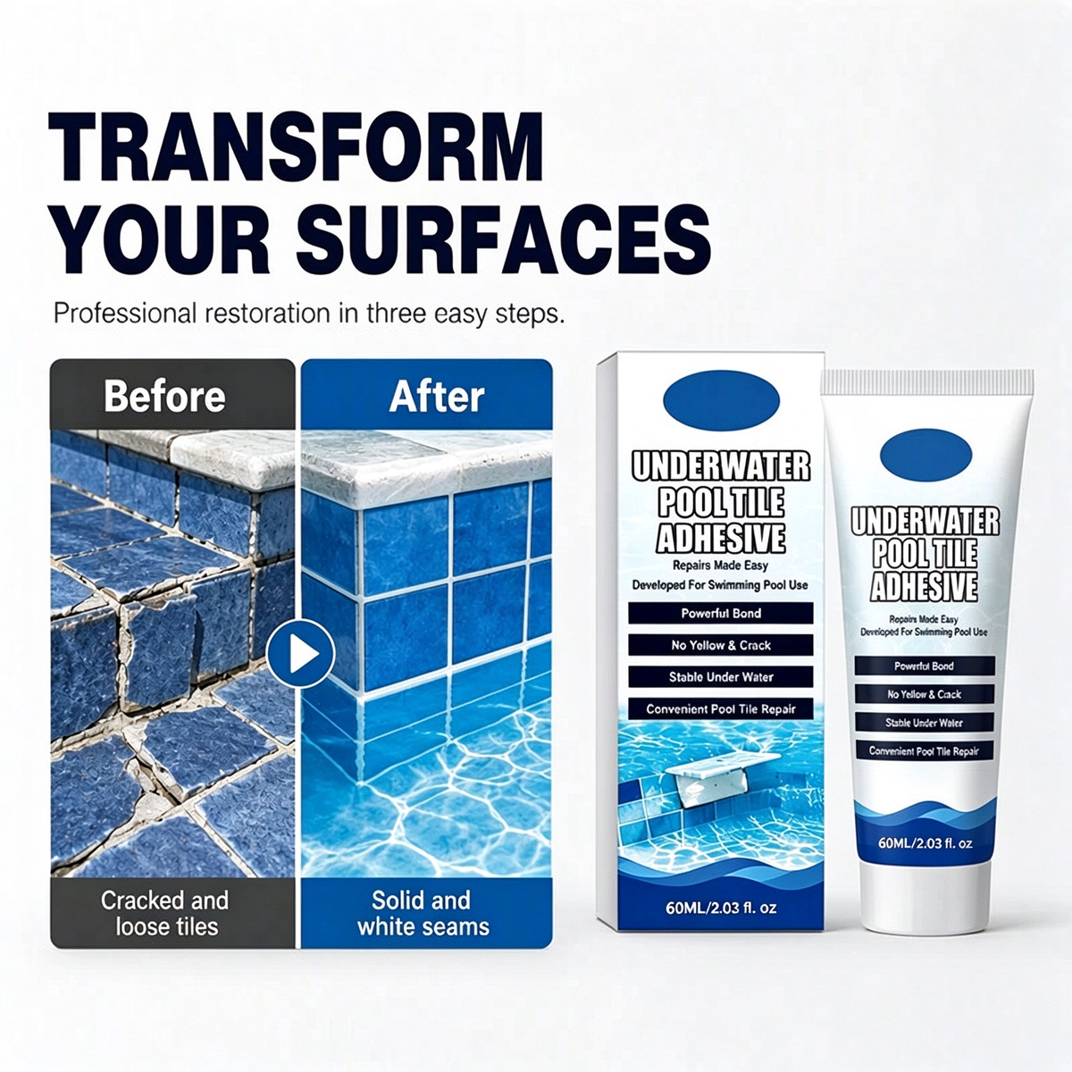 🏊Buy 2 Get 1 Free💧High-Strength Underwater Adhesive – No Drain Repair, Fast Bond, Seamless ✨