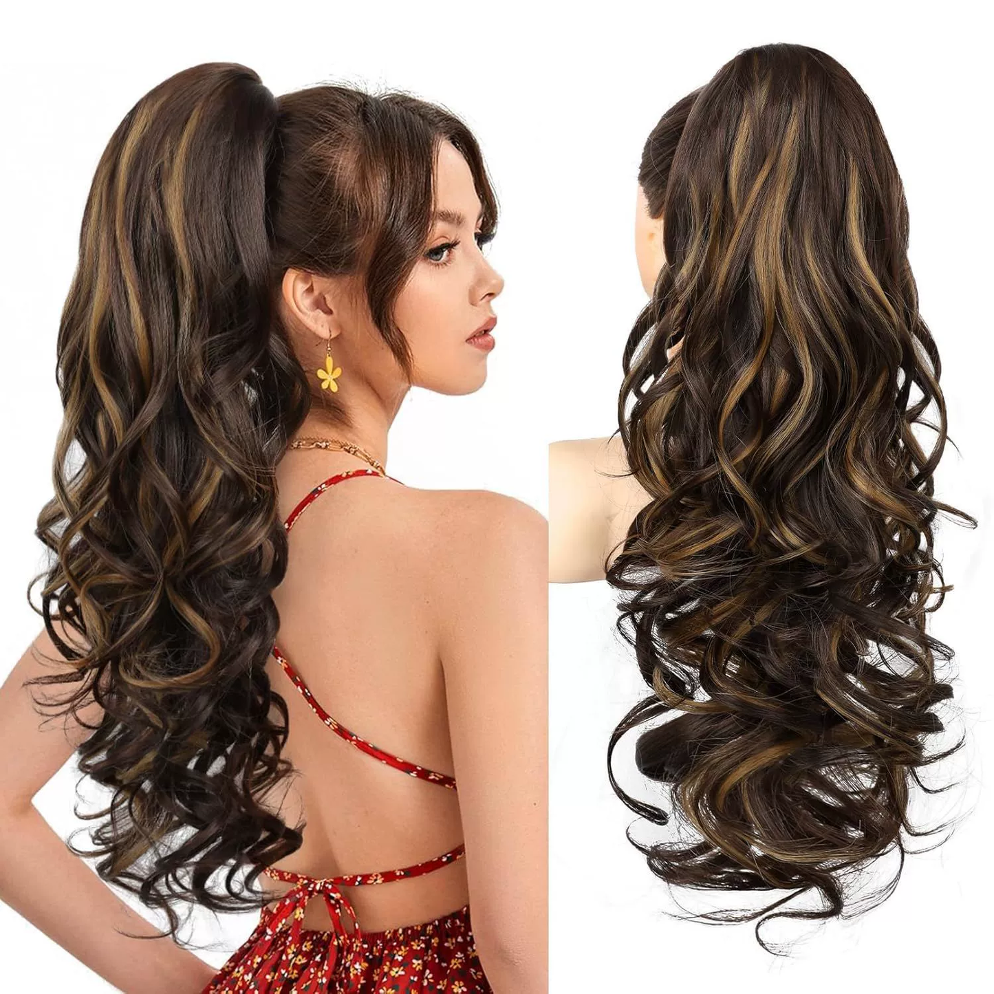 💜Limited time promotion 50%OFF💜Clip-on Wavy Ponytail Extension
