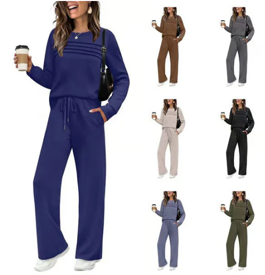 ⏳Time-limited Special⏰Women's Crew Neck Top & Drawstring Pants Set