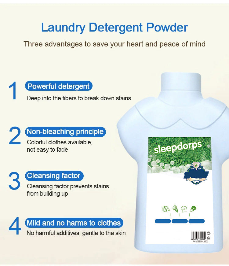 [De-yellowing, De-staining, Stain Removing] Efficient Easy Clean Laundry Detergent Powder