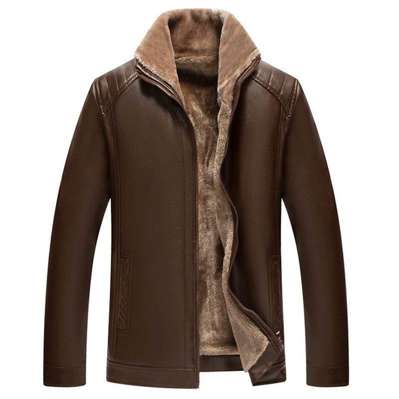 Ideal gift - Men‘s Quilted Faux Leather Jacket