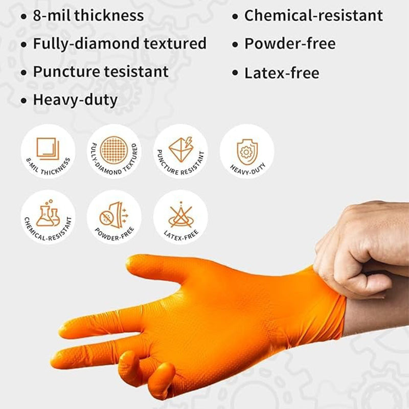 Disposable Nitrile Gloves 30 PCS（Suitable for kitchen, work, daily life, flexible and durable）