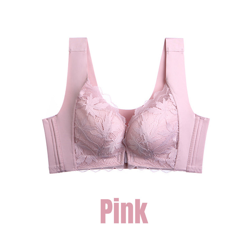 Women Front Closure Support Wireless Bra