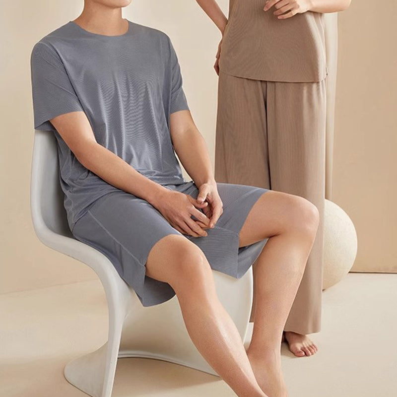 🎁Hot Sale 49% OFF⏳Couple's Summer Ice Silk Cool Feeling Sleepwear