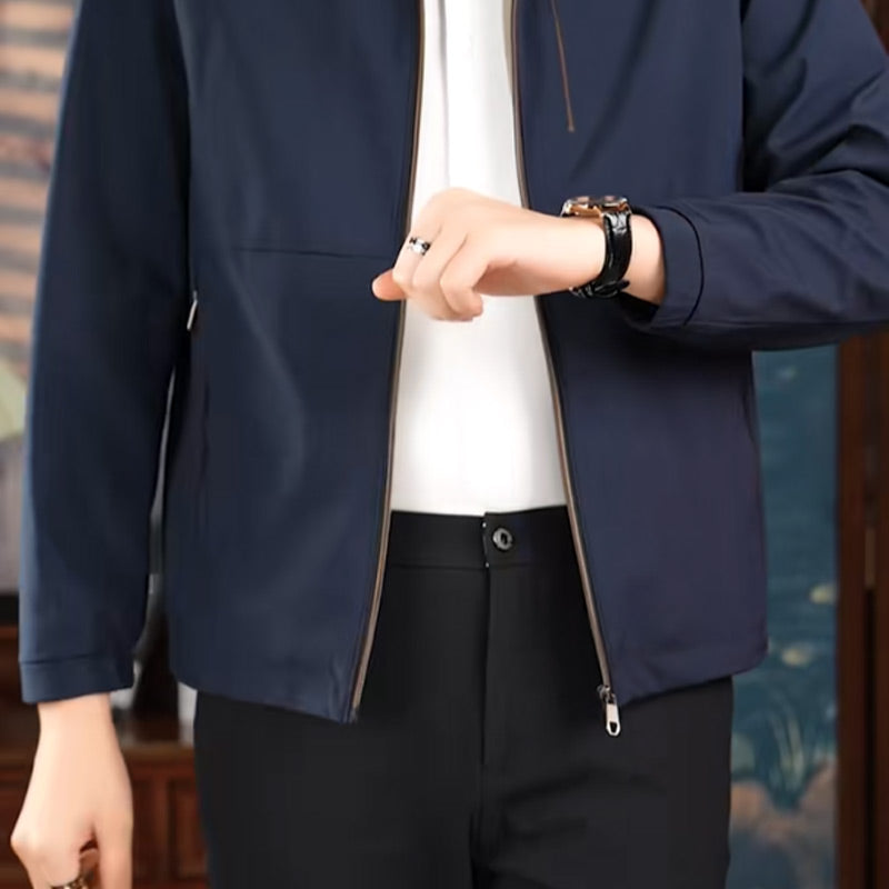 Casual Zipper Jacket for Middle-Aged Men