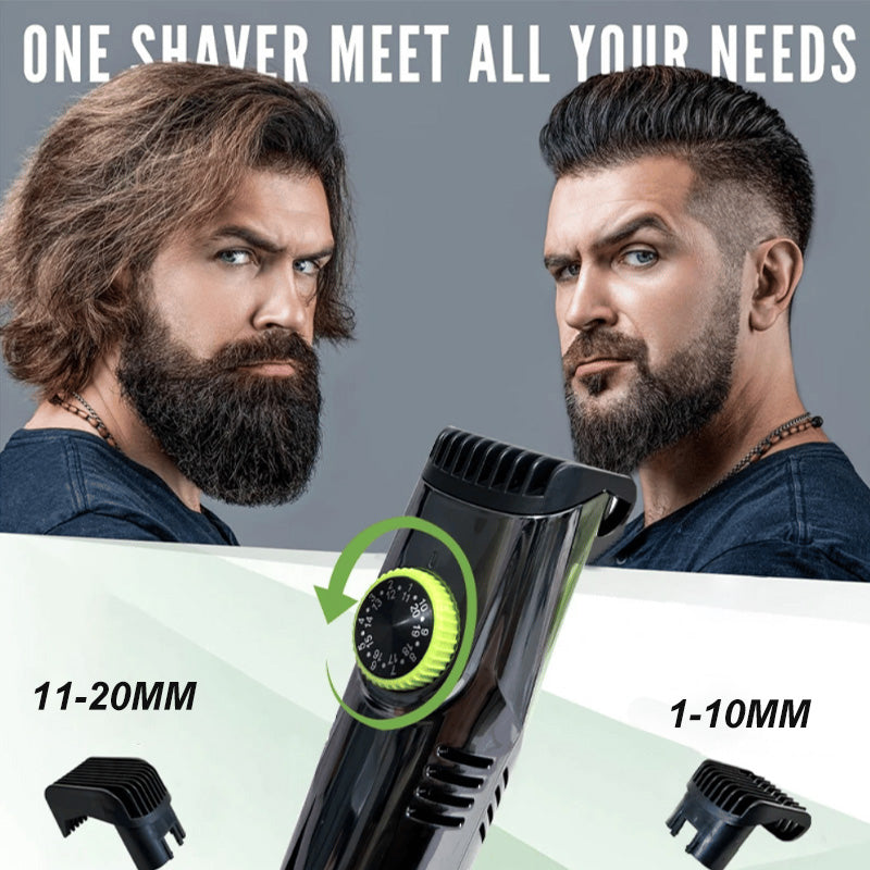 Waterproof Vacuum Beard Trimmer with 20 Shaving Length Settings