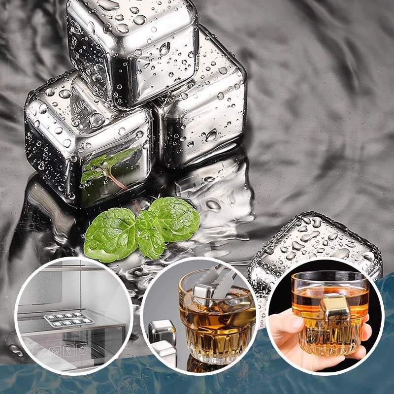 6pcs /8pcs Stainless Steel Ice Cube Set