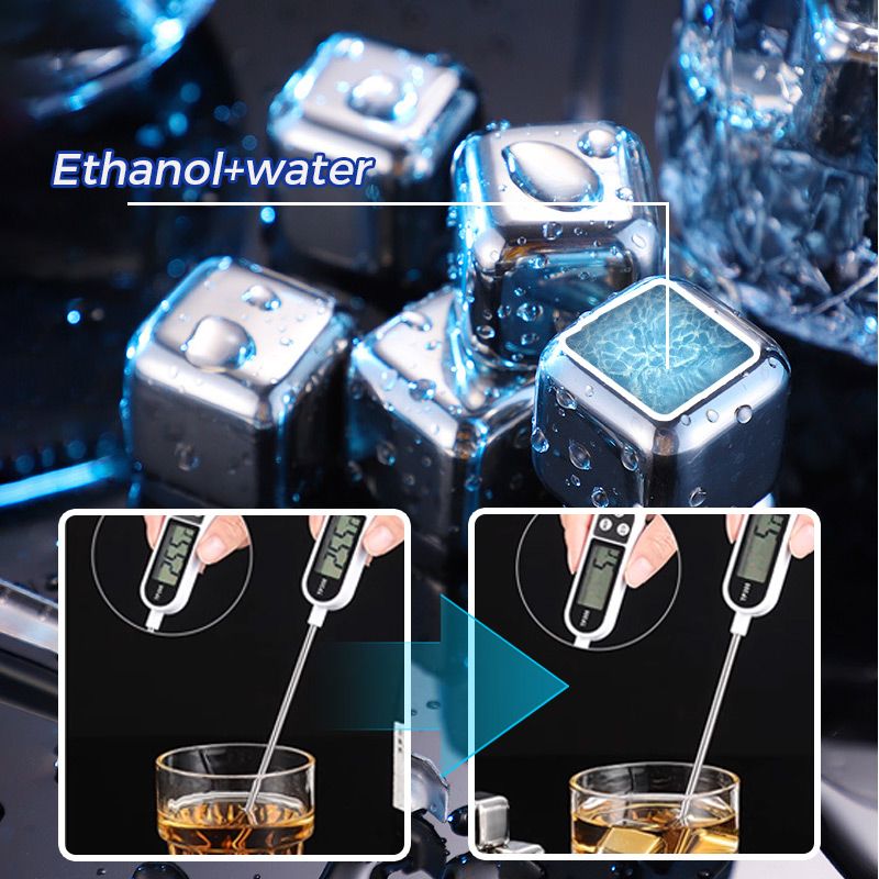 6pcs /8pcs Stainless Steel Ice Cube Set