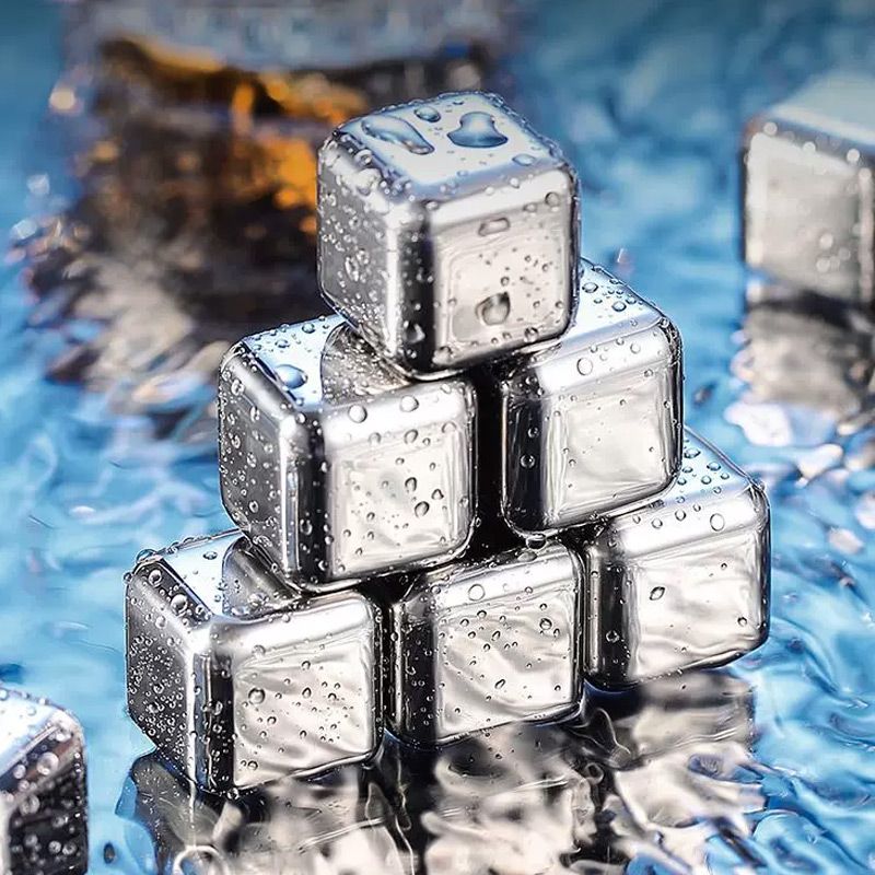 6pcs /8pcs Stainless Steel Ice Cube Set