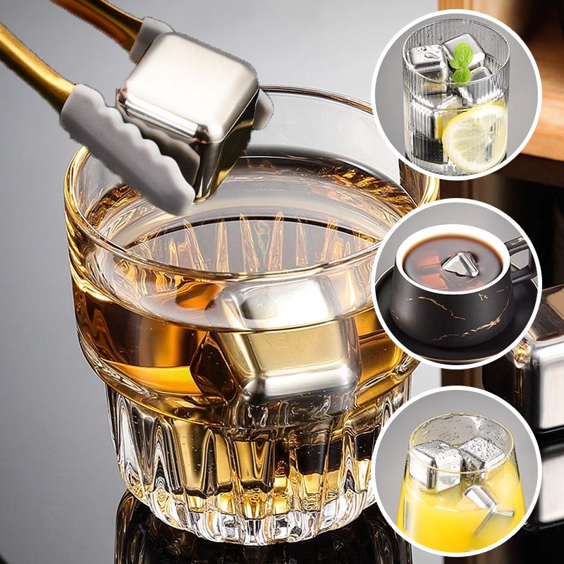 6pcs /8pcs Stainless Steel Ice Cube Set