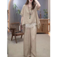🔥Free shipping for two pieces🔥Women's Elegant Solid Color Loose Cotton Linen 2-Piece Set