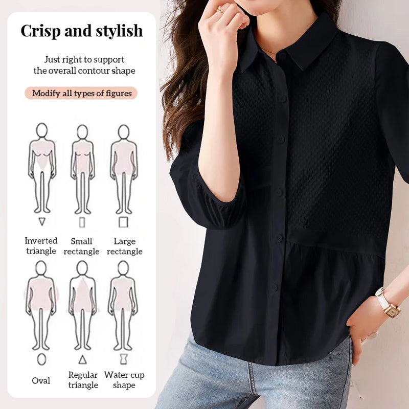 Women's Flowy Three-Quarter Sleeve Shirt