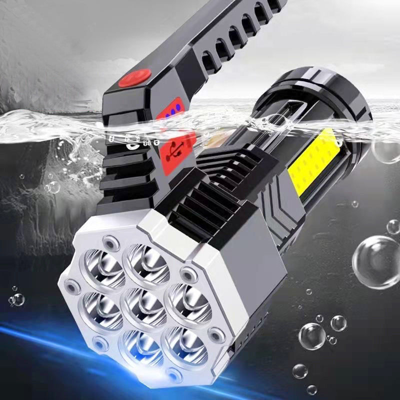 Outdoor Emergency Bright Flashlight with Portable Handle（Free Shipping）