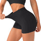 High Waist Jacquard Bubble Yoga Shorts