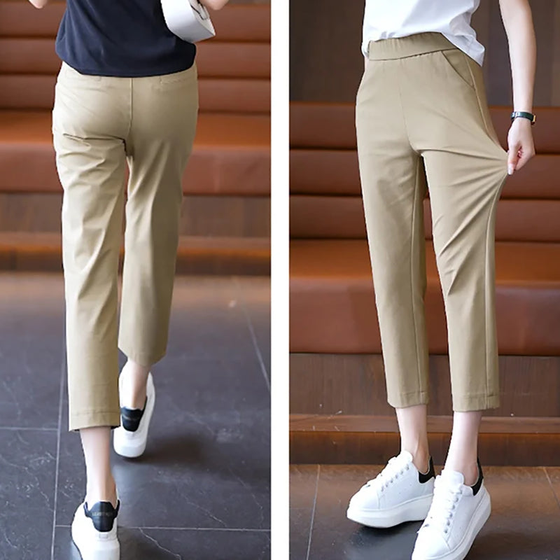 Women's Summer Ice Cooling Casual Capri Pants