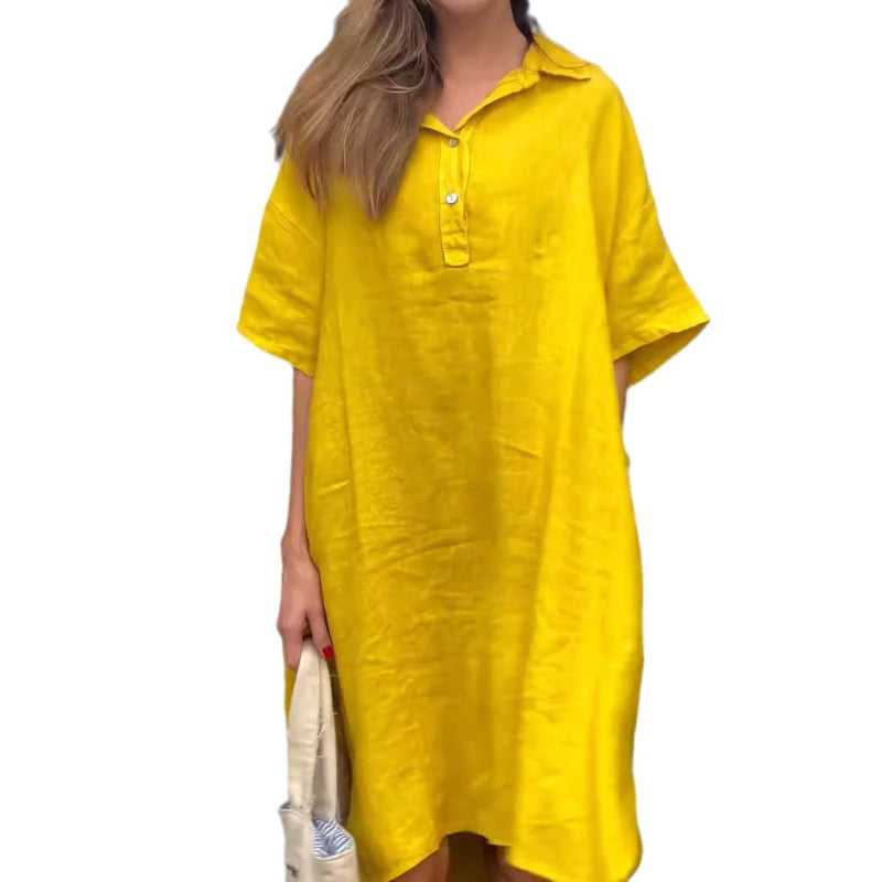 👗Oversized Shirt Midi Dress with Pocket