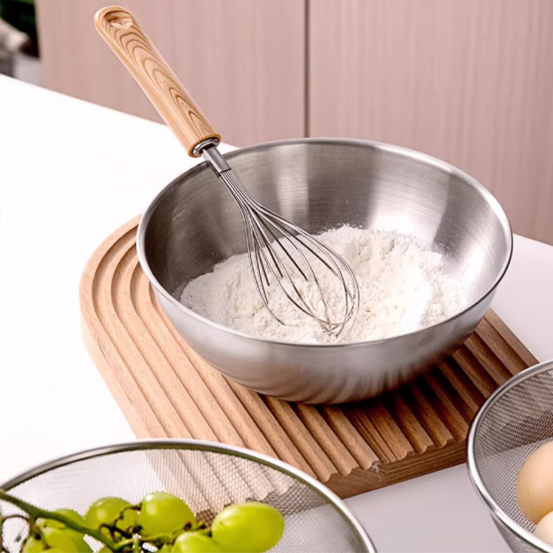 Stainless Steel Mixing Bowl with Strainer Basket