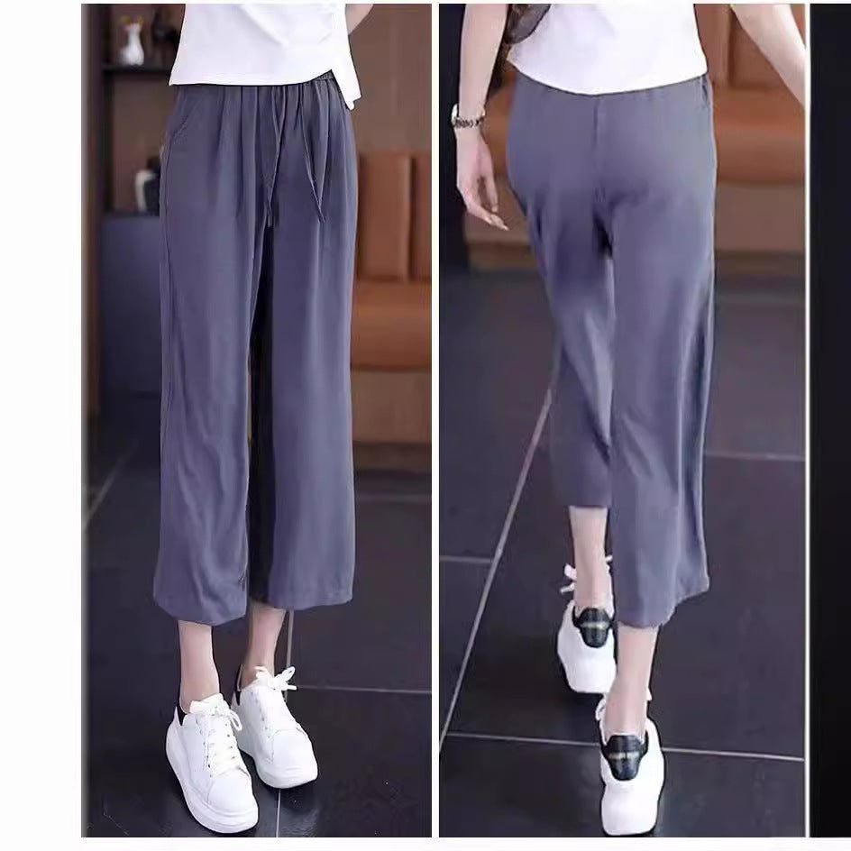 Women's Summer Loose Ice Silk Pants