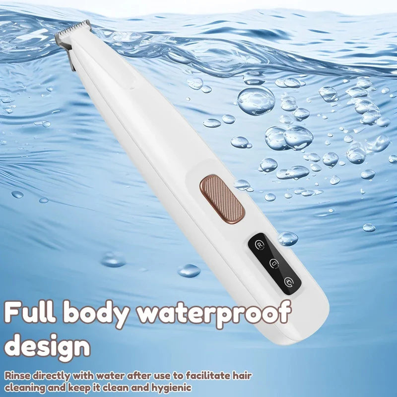 Waterproof Rechargeable Pet Shaver with LED Light