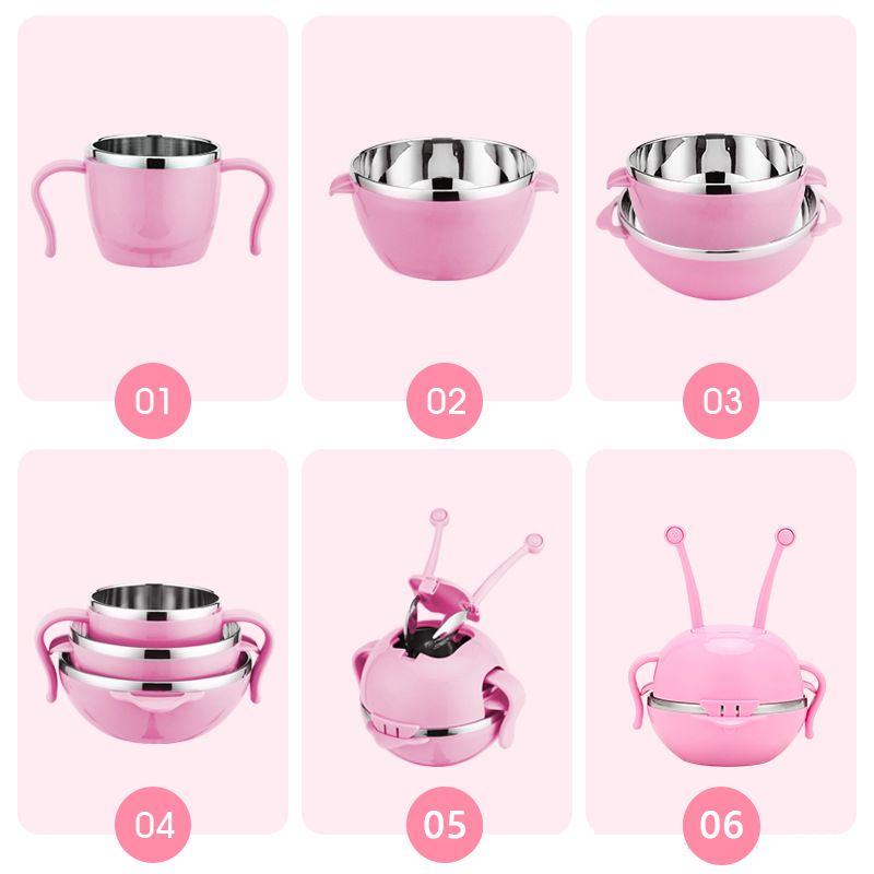 Food-grade 304 Stainless Steel Baby Bowl 5pcs/Set