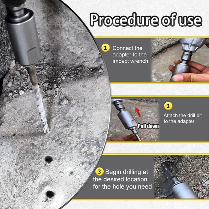 🔥2024 Hot🔥 High-carbon steel Electric Wrench to Hammer Adapter