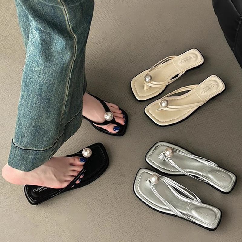 Women’s Casual Stylish Pearl Flip-flops