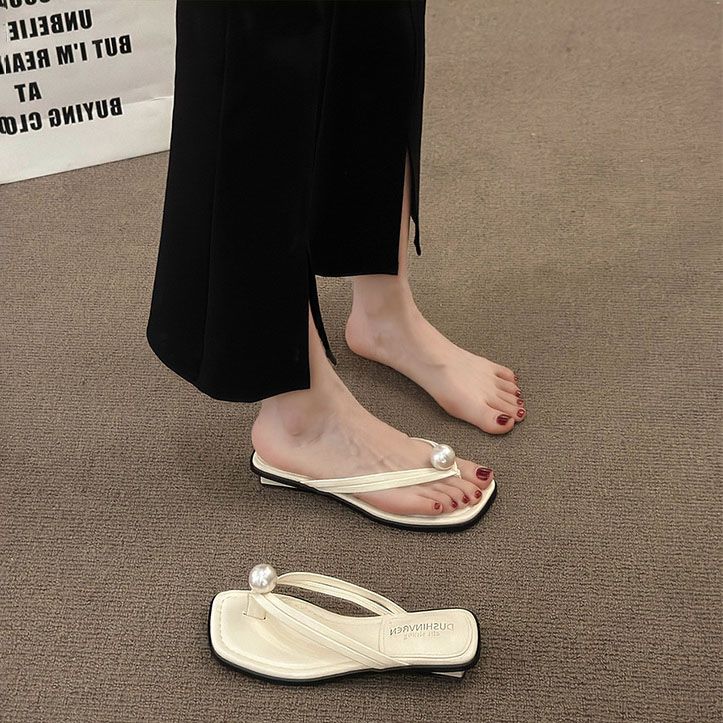 Women’s Casual Stylish Pearl Flip-flops