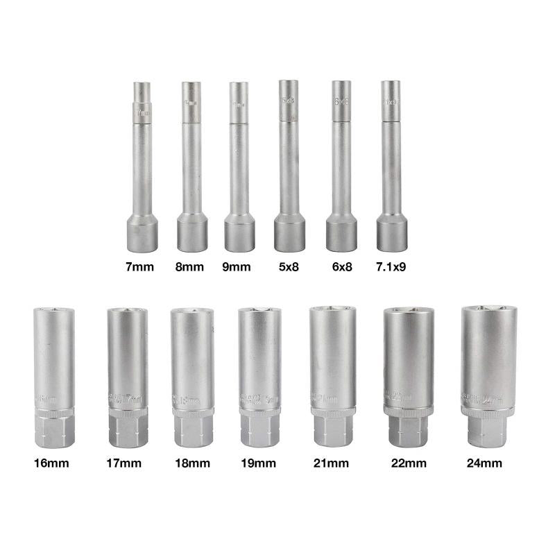 Suspension Shock Absorber Strut Nut Removal Tool Socket 18 PCS Kit