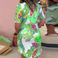 Women Colorful Printed V-Neck Dress（Free Shipping）
