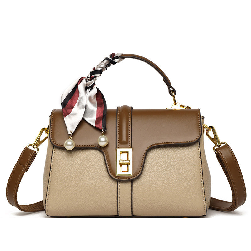 Elegant Color-blocked Handbag For Women