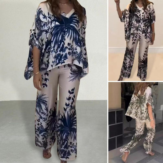 💕HOT SALE 38% OFF💕Women's Casual Botanical Print 2-Piece Set