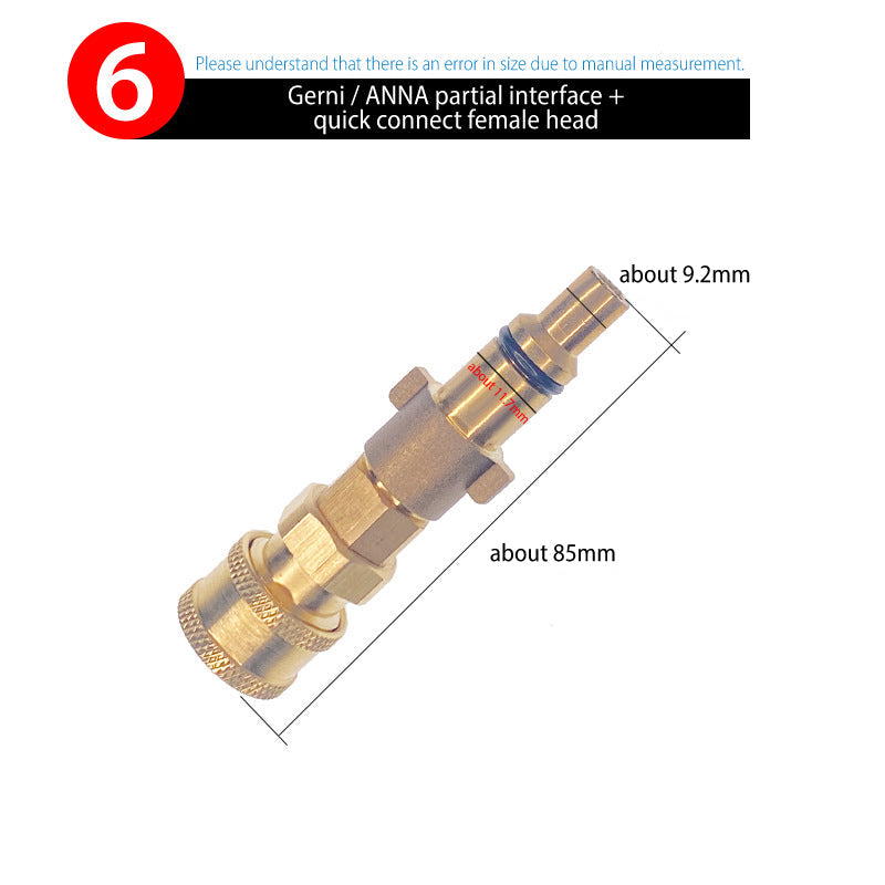 Nilfisk/ Karcher/ YILI quick connection adapter