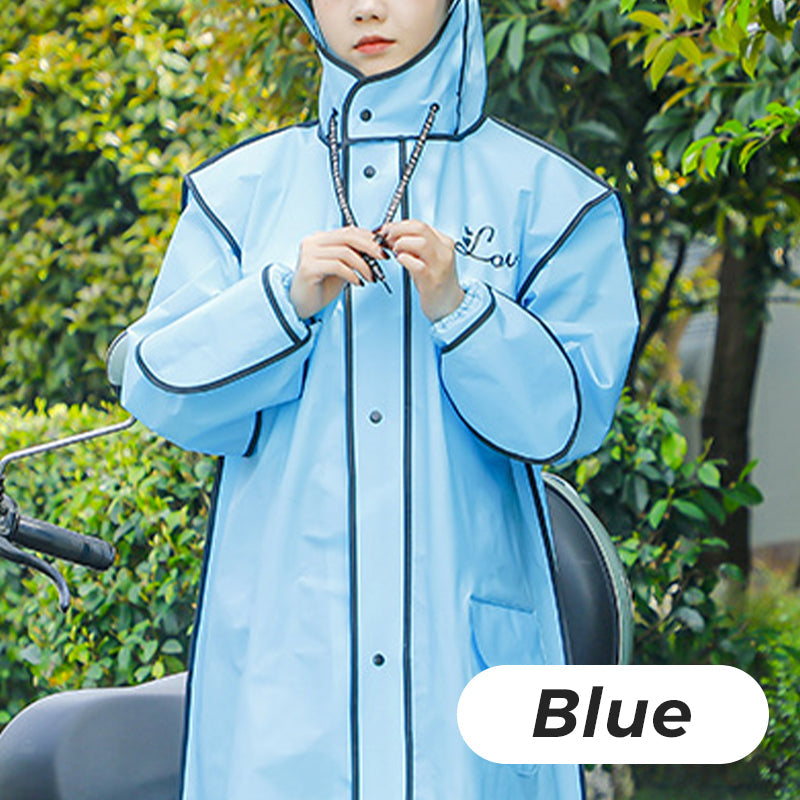 Reusable Hooded Raincoat with Mask for Adults