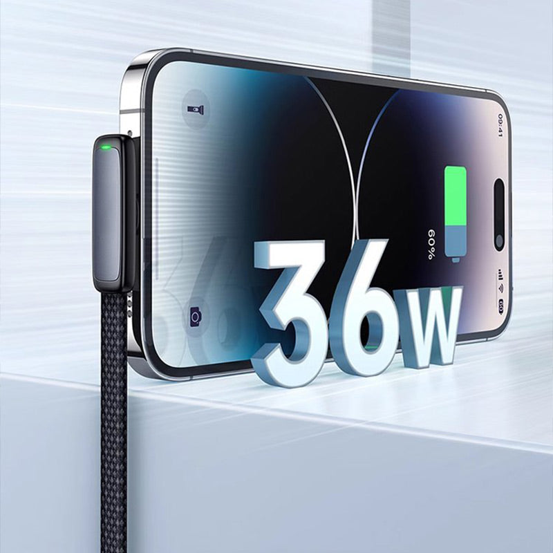 Elbow Braided Flash Charging Data Cable for Phone