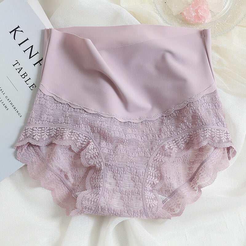 Women's Ice silk high waist lace panties