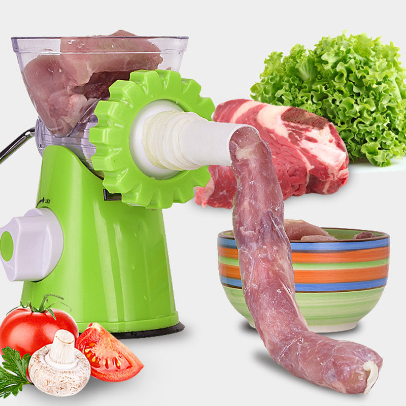 Hand Crank Sausage Stuffer with Built-in Meat Grinder