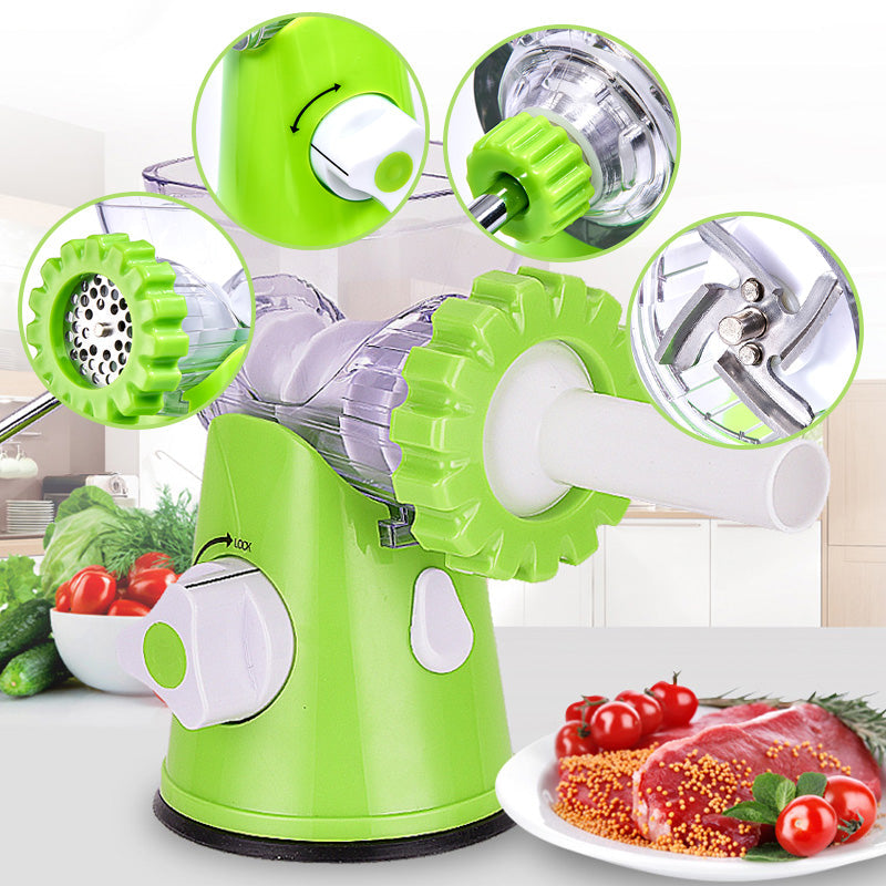 Hand Crank Sausage Stuffer with Built-in Meat Grinder