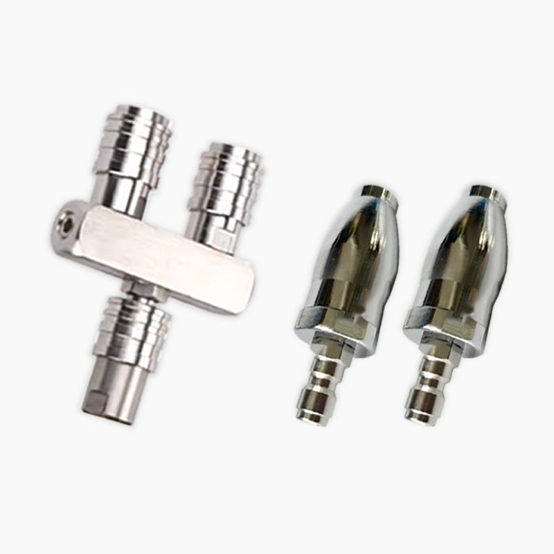 Quick Connect Double Spray Fitting & Rotating Nozzles For High Pressure Washer Gun