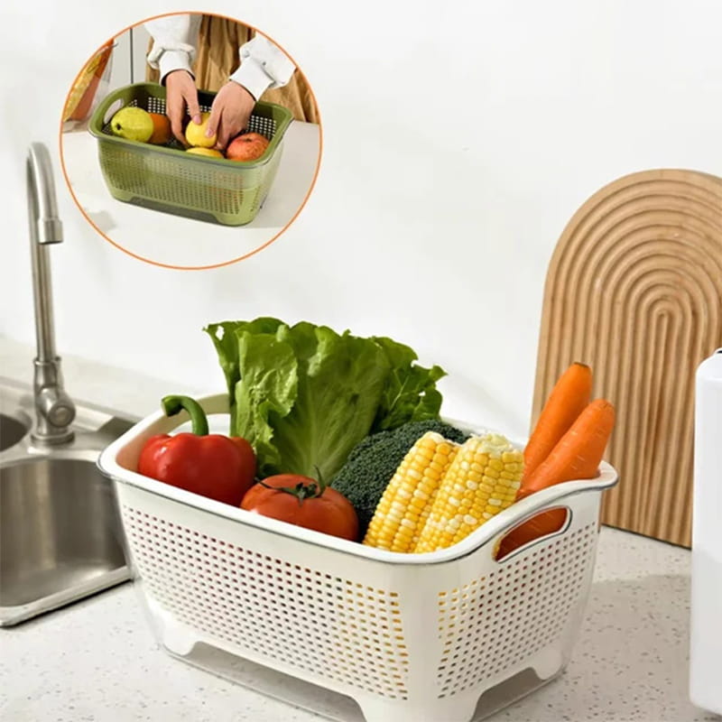 💥Hot Sale 50%🔥Multi-functional Double-Layer Drain Basket