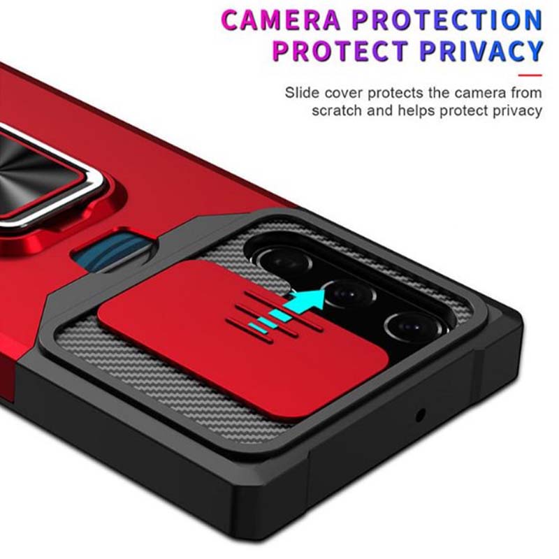 Card Sliding Window Anti-drop Phone Case For Samsung S23/24 Series