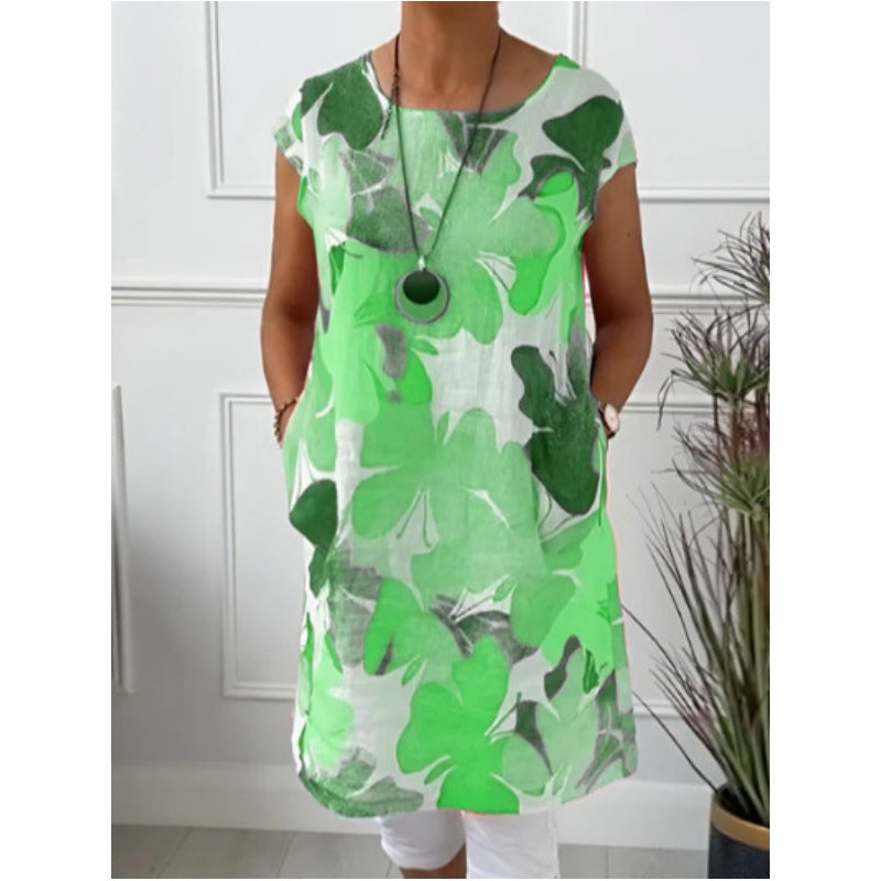 🔥50% OFF 👗Loose Knee-Length Dress with Butterfly Print