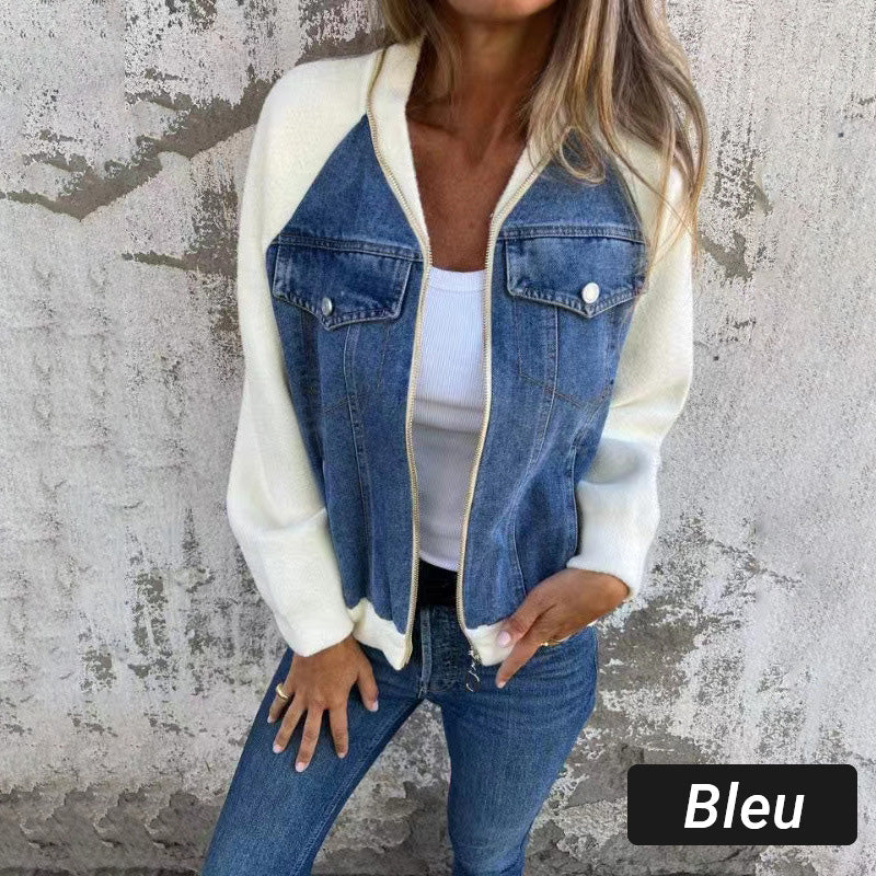 🔥New Fashion Women's Creative Denim Splicing Jacket