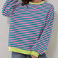 🔥2024 HOT SALE🔥Women's Oversized Striped Long Sleeve Pullover