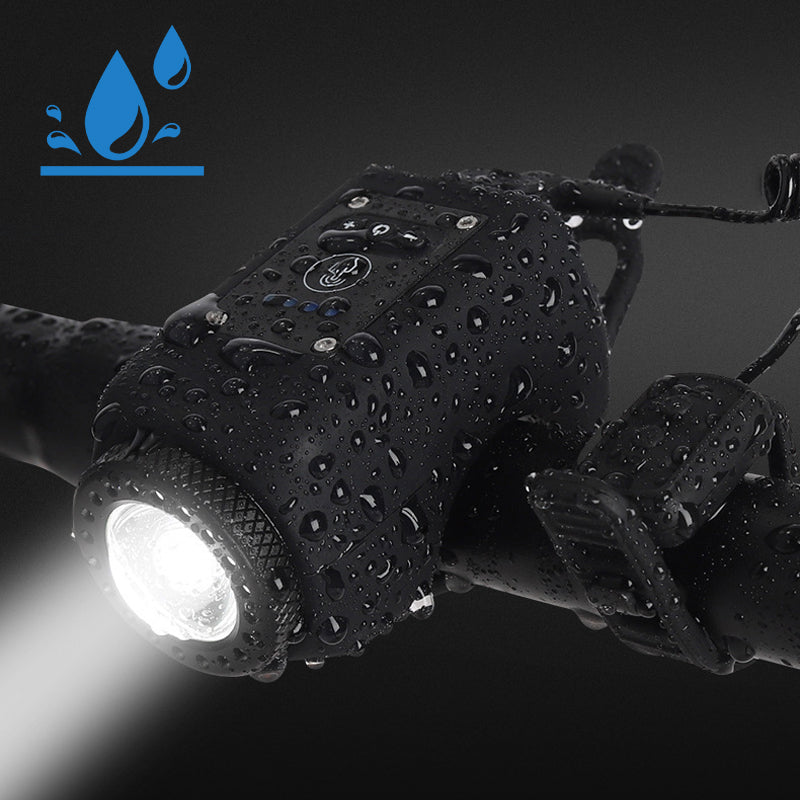 Outdoor Waterproof Bike Headlight with Horn