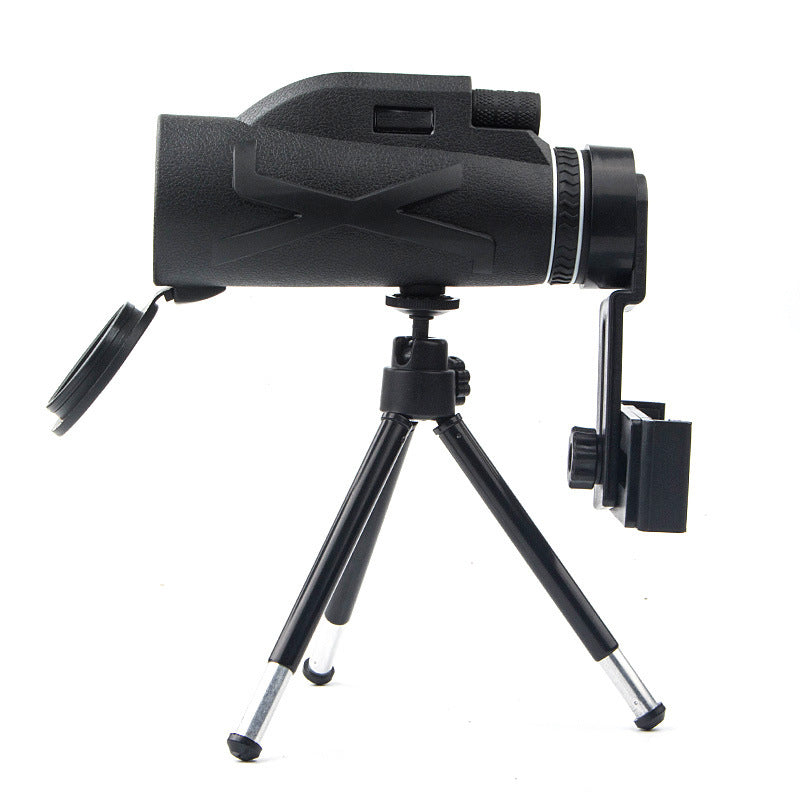 80x100 Monocular Telescope with Smartphone Adapter & Tripod