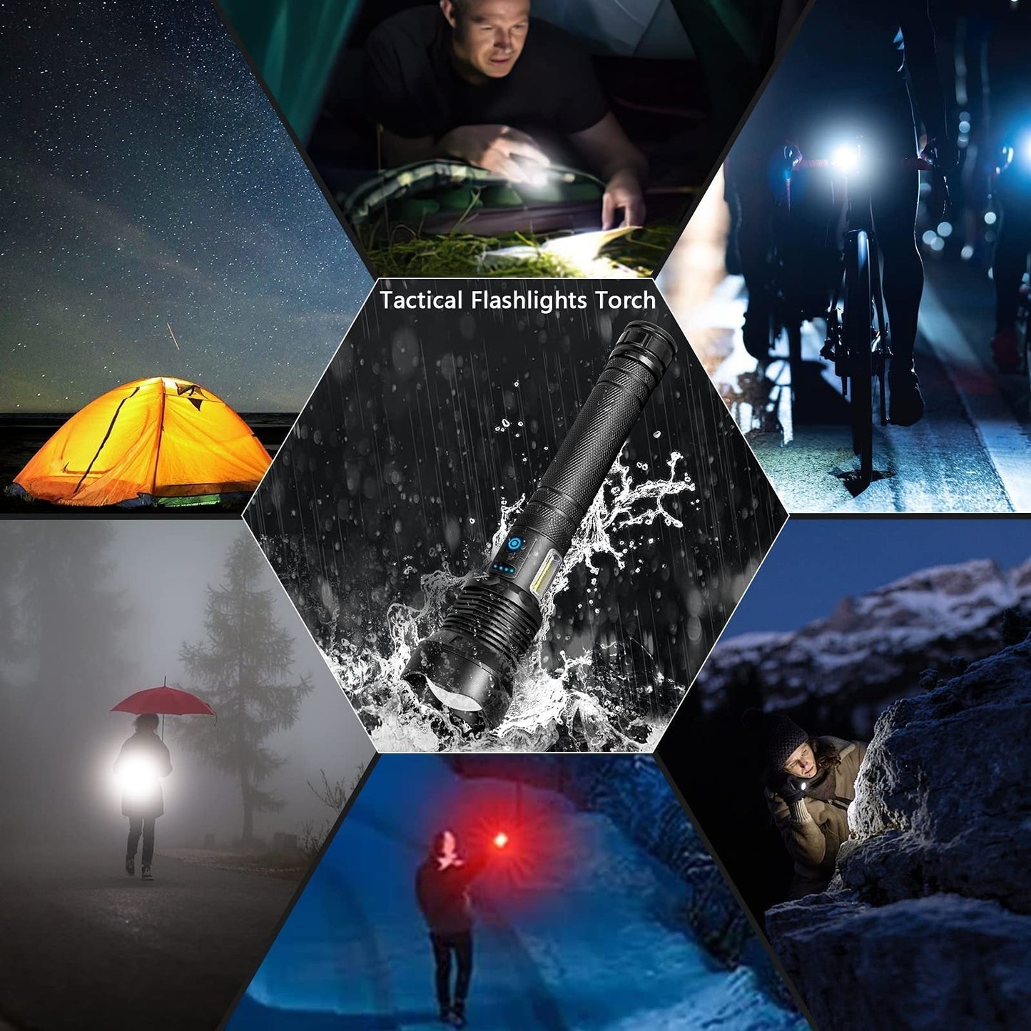 💥Christmas Sale 50% OFF🔦20000 Lumen Tactical Flashlight-Extreme Beam & Power Bank Function⚡